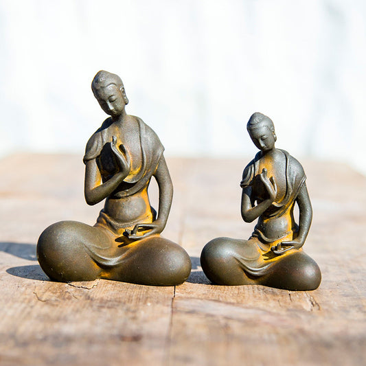 Chinese Northern Wei Buddha Shakyamuni Desktop Home Decor Ornament with Zen Inspiring Design